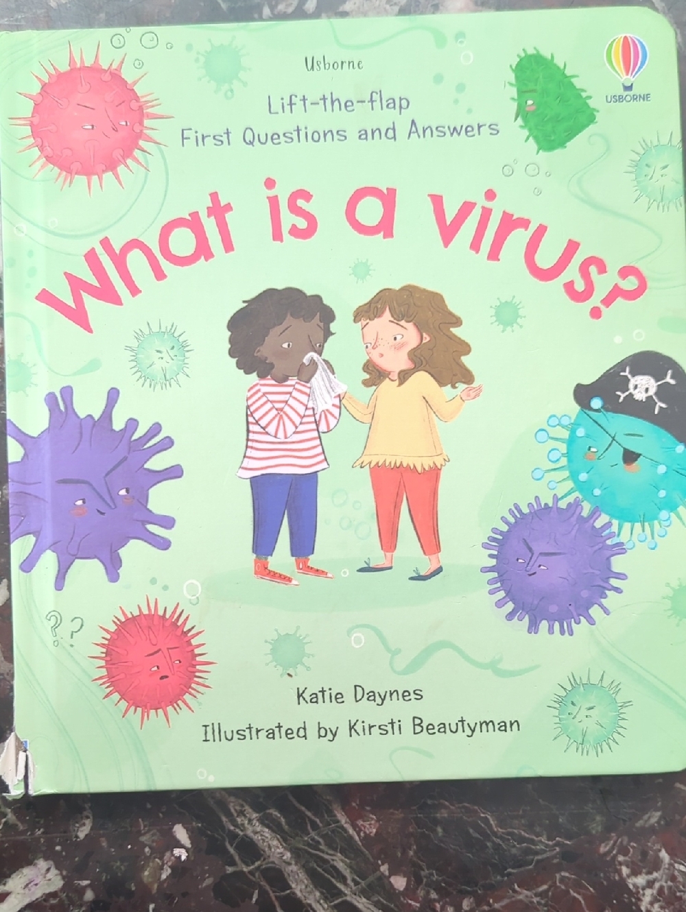 Usborne What Is a Virus? Lift-the-Flap Kids Learning Book - Green